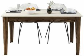 Stalas Kalune Design Milan 898, riešuto sp./travertine sp., 88 cm x 145 cm x 75 cm
