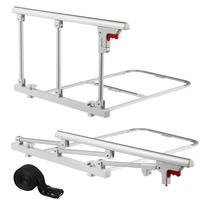 Reguliuojamo aukščio metalinis sulankstomas lovos turėklas, 70 cm, pagyvenusiems žmonėms