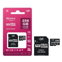 PNI 256GB MicroSD memory card with SD adapter Class 10, 80Mb/s, V30
