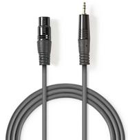 Cable Nedis XLR F - 3.5mm M 1m