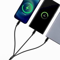 OBAL:ME 3in1 AllConnect Fast Charge Cable USB-A/USB-C, Lightning, Micro-USB 1.2m / black