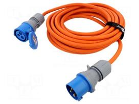 Extension lead | H07RN-F | 3G2.5mm2 | 10m | rubber | orange | 16A