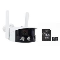 PNI IP590 video surveillance camera package, wireless, with IP, Dual lens, 2 x 2MP + PNI 128GB MicroSD memory card with SD adapter