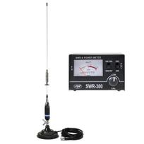 PNI S75 CB antenna, 75 cm, with butterfly, 125mm magnet and PNI SWR-300 reflectometer for SWR measurement