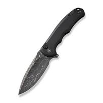 Knife CIVIVI Button Lock Alu Black Damascus