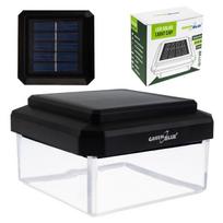 Įrankiai ir matavimo prietaisai // Įrankių, priedų naujienos // Lampa solarna LED na słupek GreenBlue, 80x80mm, daszek kopertowy, 3200K, GB127 WW