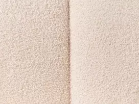 Sofa Beliani Dešininis gultas ALLIER Boucle šviesiai smėlio spalvos