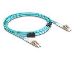 DeLOCK Fiber Optical Cable with metal armouring LC Duplex to LC Duplex Multi-mode OM3 3 m