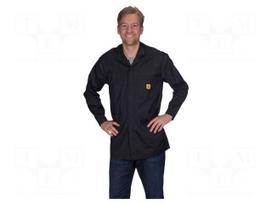 Coat | ESD,unisex | black | L | cotton,polyester,conductive fibers
