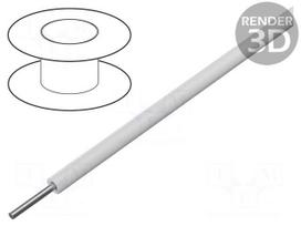 Wire | HookUp Wire | 22AWG | wire | Cu | PTFE | white | 600V | 30.5m | 100ft
