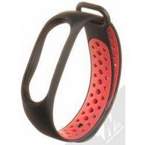 Dirželis Tactical Xiaomi Mi Band 3/4 Double Silicone Black Red
