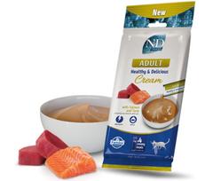 FARMINA N&D Ocean Cat Cream with Salmon & Tuna adult box – cat treat for adult cats – 4x15g
