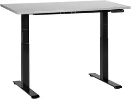 Beliani Elektriškai reguliuojamas stalas DESTINES pilkas/juodas 120 cm 72 cm