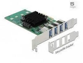 DeLOCK DeLOCK PCIe x4>4x ext. USB 3.0 Quad C.LP