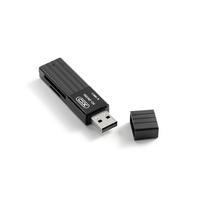 XO DK05A dvigubas USB 2.0 SD ir MicroSD kortelių skaitytuvas, juodas