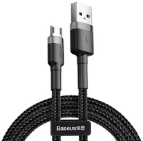 Baseus Cafule USB-A į micro USB laidas, 2.4A, 1m, juodas / pilkas
