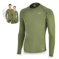 4FIZJO unisex termo marškinėliai ilgomis rankovėmis, XL, žali