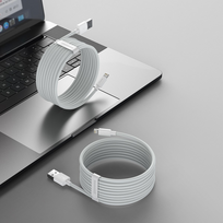 Baseus Simple Wisdom USB to Lightning laidas, 2.4A, 1.5m (2 vnt.), baltas