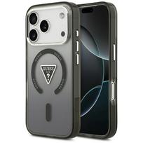 Guess IML Gradient Triangle Logo MagSafe dėklas telefonui iPhone 17 Pro, juodas