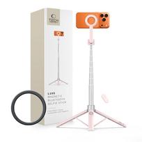 Tech-Protect L10S Bluetooth asmenukių lazda, rožinė / pilka
