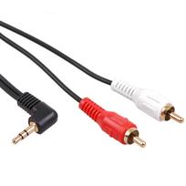 Garso laidas Maclean MCTV-825, kampinis 3.5 mm mini jack į 2RCA, 3 m, juodas