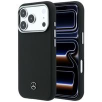 Mercedes Leather Semi Wrap MagSafe dėklas telefonui iPhone 17 Pro Max, juodas