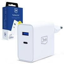 Sieninis įkroviklis 3Mk Protection FlowPower 45W, USB-A / USB-C, baltas