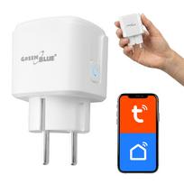 Išmanusis „WiFi“ lizdas „Greenblue GB735 W“ su energijos matuokliu, 16A/3840W, baltas