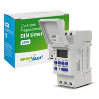 Skaitmeninis DIN bėgelio laikmatis Greenblue GB104, 16 programų