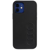 Audi atverčiamasis ekologiškos odos dėklas iPhone 12 / 12 Pro, juodas