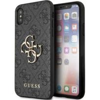 Guess 4G Big Metal Logo deklas iPhone X / XS modeliams, pilkas