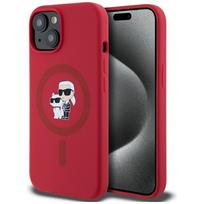 Karl Lagerfeld Silicone Karl&Choupette MagSafe dėklas telefonui iPhone 15, raudonas