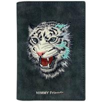 „Nimmy Raptor Tiger“ paso dėklas-piniginė, tamsiai pilka