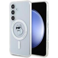 Karl Lagerfeld IML Choupette MagSafe dėklas telefonui Samsung Galaxy S24, skaidrus