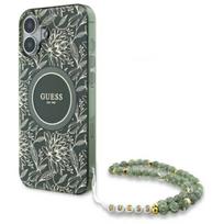 Apsauginis dėklas Guess IML Flowers Allover Electro, skirtas iPhone 16, žalias