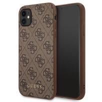 Guess 4G Metal Gold Logo dėklas iPhone 11 / XR telefonui, rudas