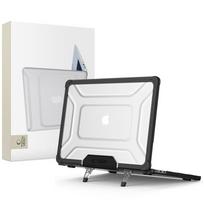 Tech-Protect SmartShell Pro dėklas MacBook Air 13" (M2/M3/M4) kompiuteriui, juodas / skaidrus