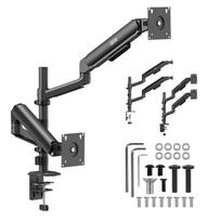 Dvigubas monitoriaus stalo laikiklis Ergo Office ER-692 B, 17"-32", juodas