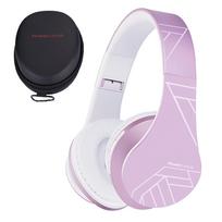 Belaidės ausinės vaikams PowerLocus P2 Kids, violetinės/baltos
