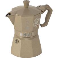 Bialetti Moka Exclusive Induction kavinukas, 3 puodeliai, smėlio spalvos