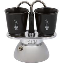 Bialetti Mini Express Induction moka kavinukas su 2 puodeliais, juodas