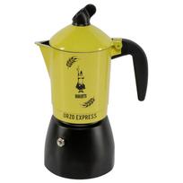 Bialetti Orzo Express 4tz miežinės kavos kavinukas, geltonas/juodas
