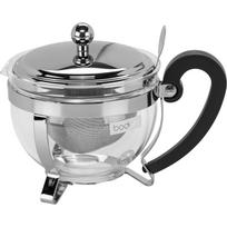 Bodum Chambord stiklinis arbatinukas su filtru, 0.5 l, sidabrinis