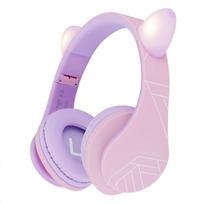 Belaidės ausinės vaikams PowerLocus P2 Kids, violetinės/rožinės