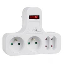 Maclean MCE224 4 Lizdų Elektros Šakotuvas su Jungikliu, Baltas