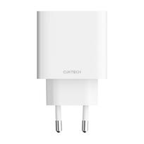 Cuktech A19 30W USB-A ir USB-C sieninis įkroviklis baltas