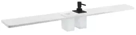 Sapho Abeline - Lentyna su muilo dozatoriumi ir stiklinėmis, 100 cm, matinė balta/juoda AE102-0101-03