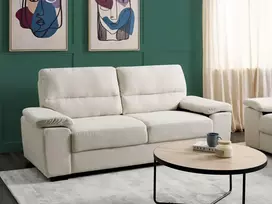Beliani 3-vietė sofa VOGAR šviesiai smėlio spalvos