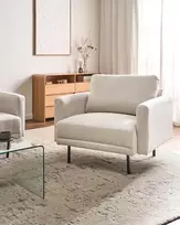 Fotelis Beliani Fotel BREDA šviesiai smėlio spalvos