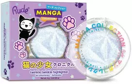 Rude Cosmetics Twinkle Twinkle Illuminating Highlighter Palette Neko-Chan's Paws, 4 g